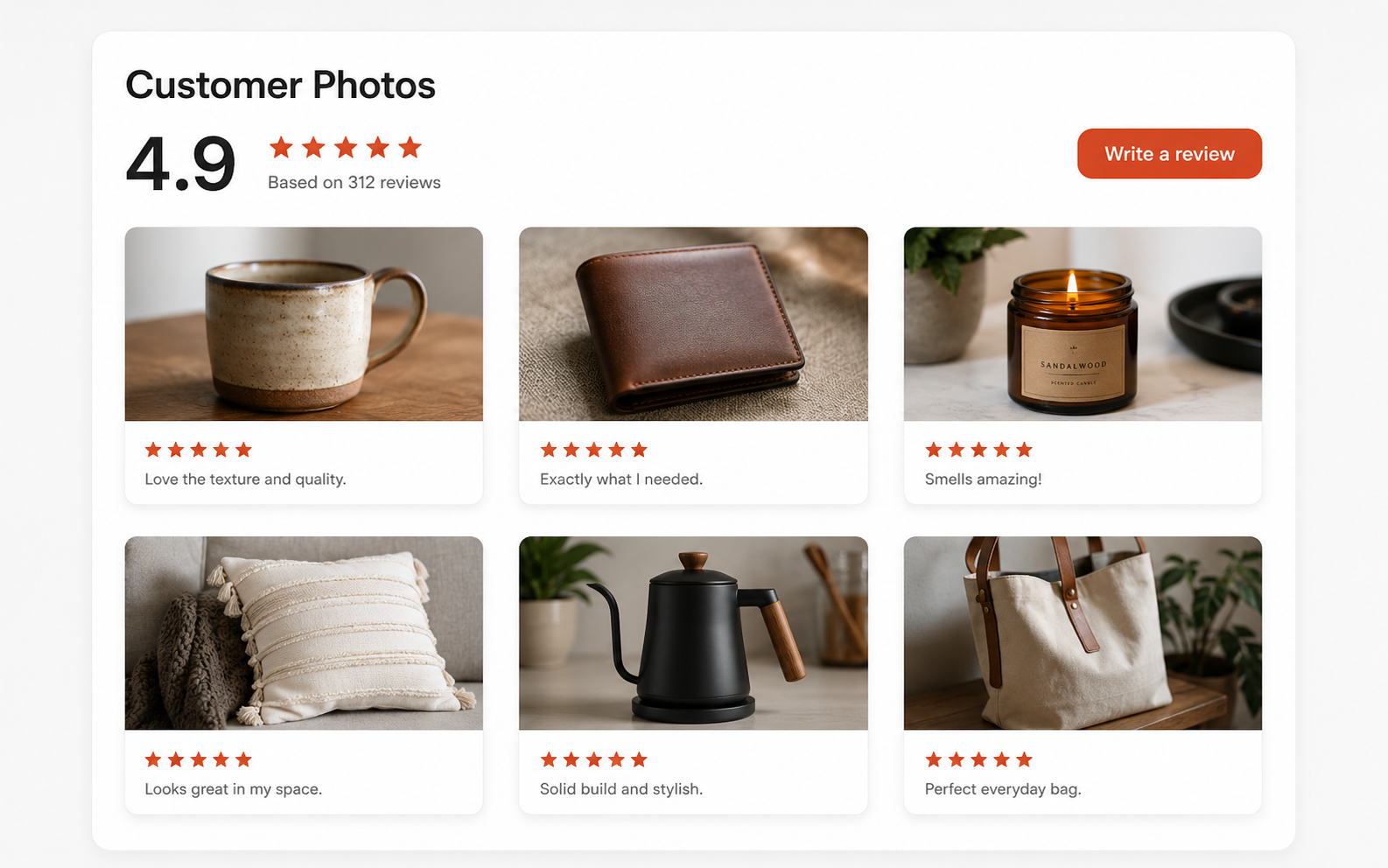 Snapshot Reviews app screenshot